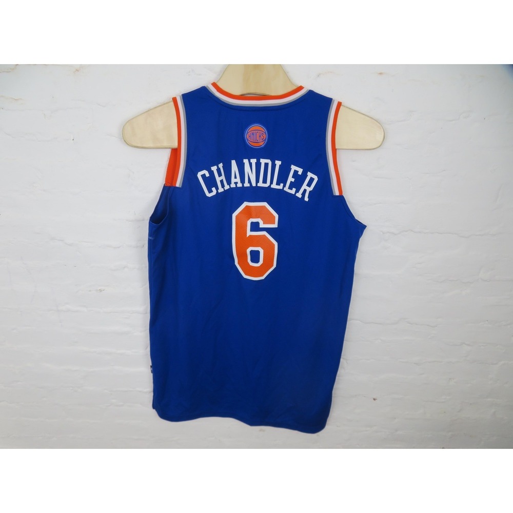 New York Knicks Tyson Chandler #6 Jersey Mens XL Blue Adidas NBA Basketball - Picture 8 of 12